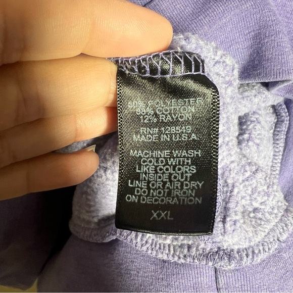 Aviator Nation Unisex Oversized Relaxed Logo Purple Hoodie Sweatshirt Size XXL - Picture 6 of 10